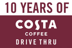 Costa Coffee Drive Thru Signage 