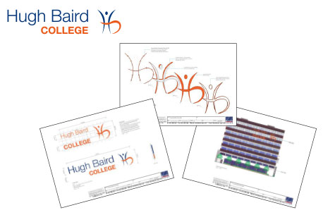 Hugh Baird College Logo and Signage Drawing