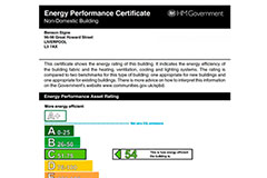 Benson Signs Energy Performance Certificate